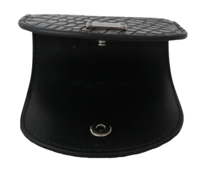 Dolce &amp; Gabbana Black Exotic Skin Pocket Condoomhouder