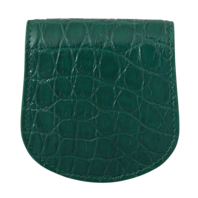 Dolce &amp; Gabbana Green Exotic Skins Condoomhouder Portemonnee