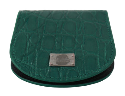 Dolce &amp; Gabbana Green Exotic Skins Condoomhouder Portemonnee