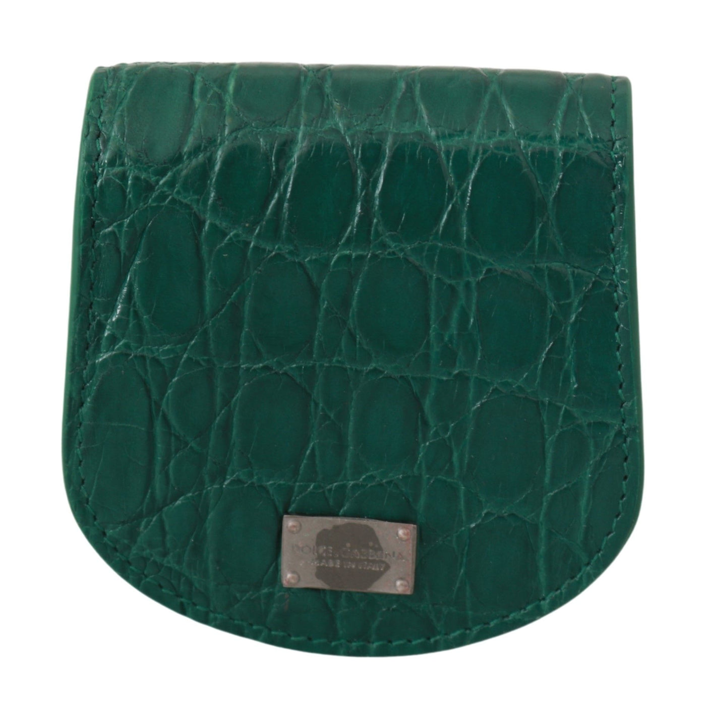 Dolce &amp; Gabbana Green Exotic Skins Condoomhouder Portemonnee