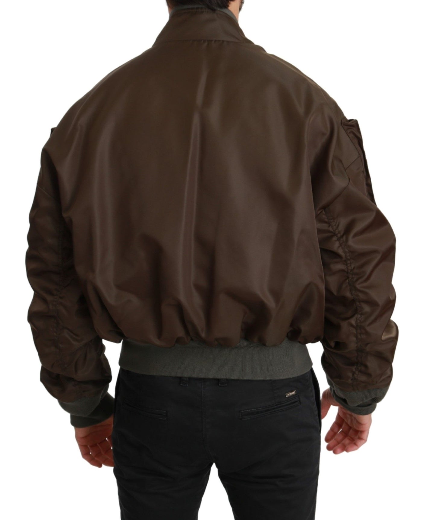 Veste marron Dolce &amp; Gabbana à logo tête de mort et couronne perlée