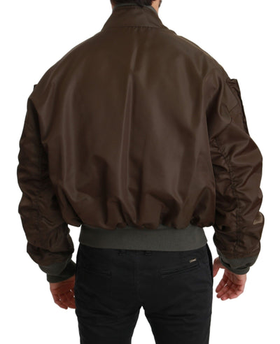 Veste marron Dolce &amp; Gabbana à logo tête de mort et couronne perlée