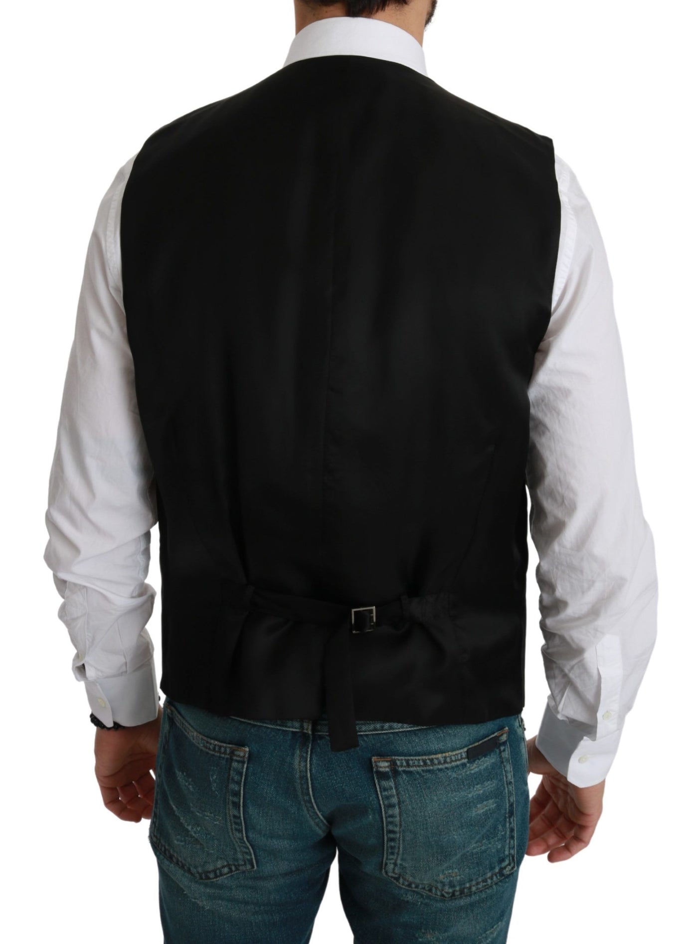 Dolce &amp; Gabbana Wit Zwart Strepen Vest Formeel Vest