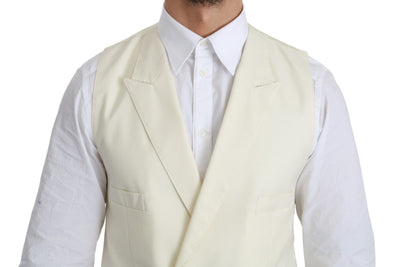 Dolce &amp; Gabbana Wit Vest Formeel Wollen Vest