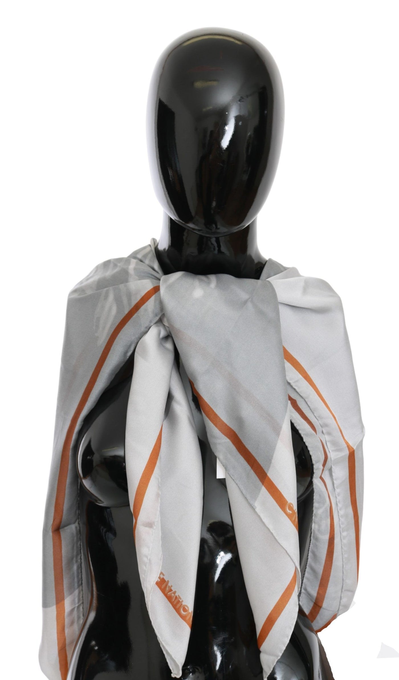 Kostuum Nationale Grijze Rode Zijden Sjaal Foulard Wikkel Sjaal