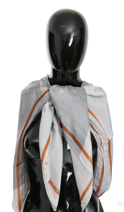 Kostuum Nationale Grijze Rode Zijden Sjaal Foulard Wikkel Sjaal