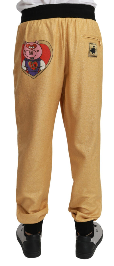 Pantalon homme en coton Dolce &amp; Gabbana Gold Year of the Pig