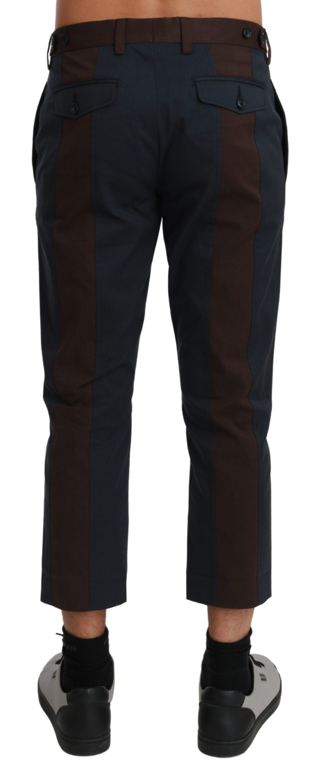 Dolce &amp; Gabbana Chic Cropped Gestreepte Casual Broek