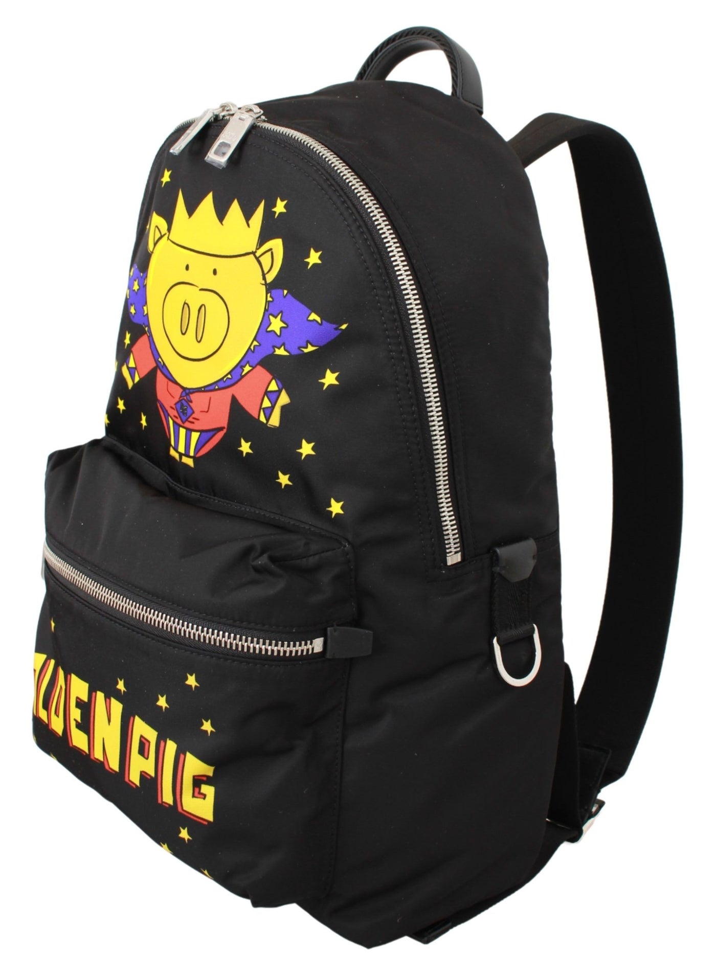 Dolce &amp; Gabbana Black Golden Pig of the Year Schoolrugzak