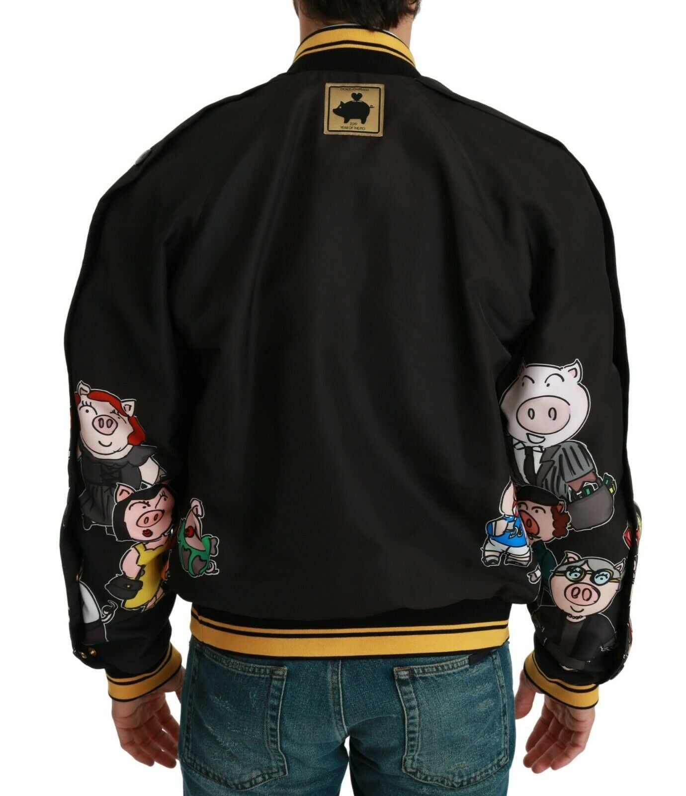 Veste bomber noire Dolce &amp; Gabbana YEAR OF THE PIG
