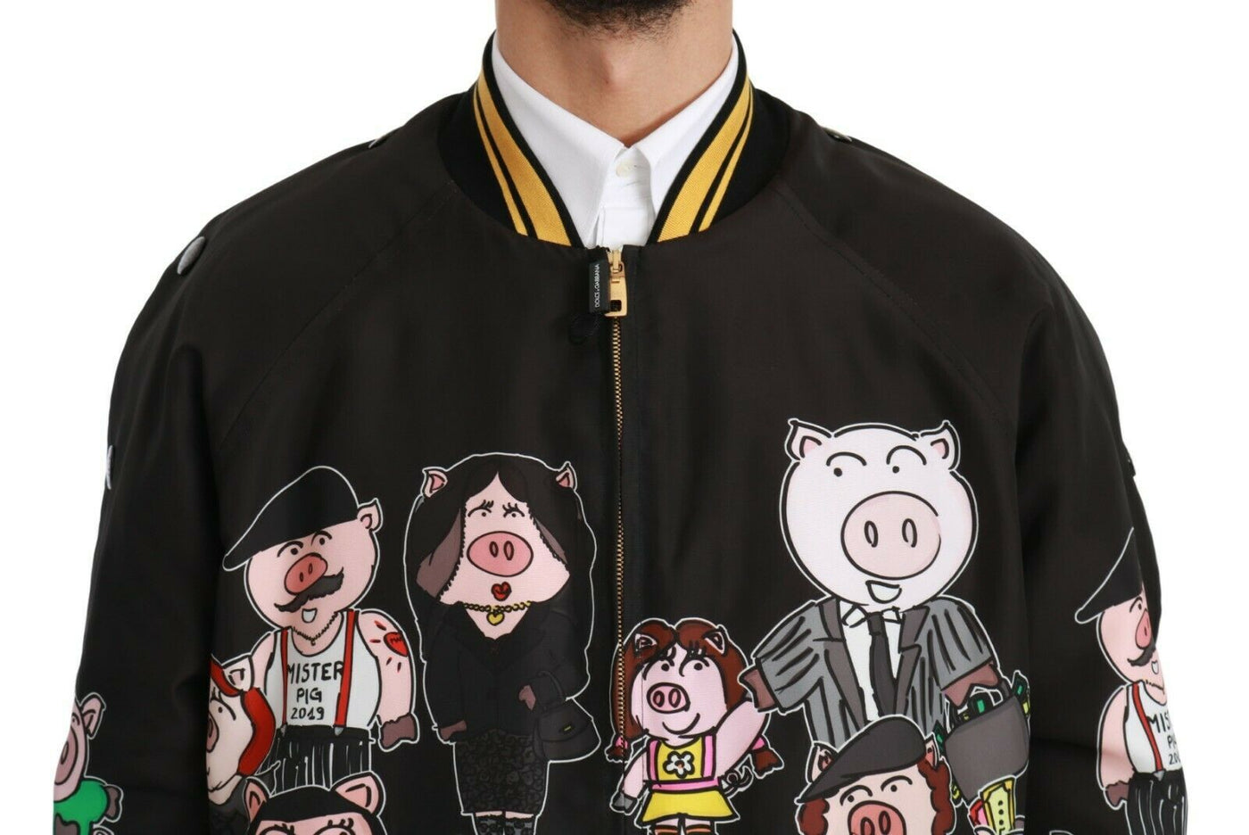 Veste bomber noire Dolce &amp; Gabbana YEAR OF THE PIG