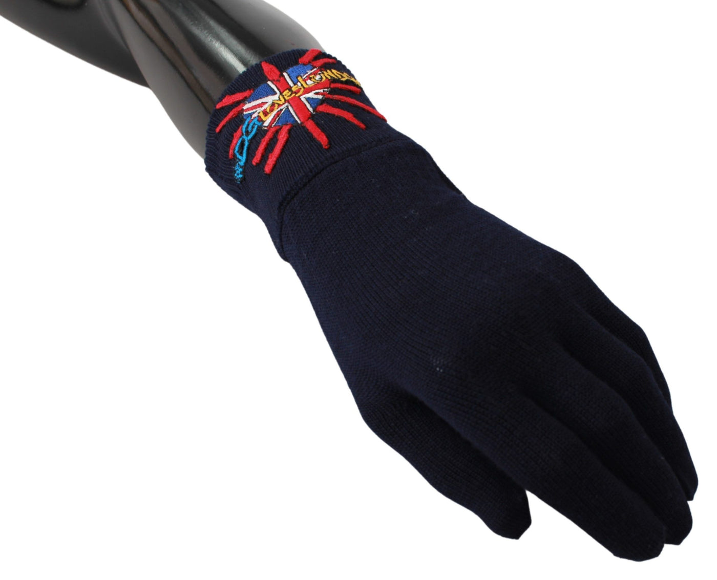 Gants en laine brodés bleus Dolce &amp; Gabbana #DGLovesLondon