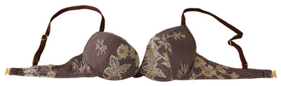 PINK MEMORIES Brown Lace Beachwear Two Piece Bikini Swimsuit