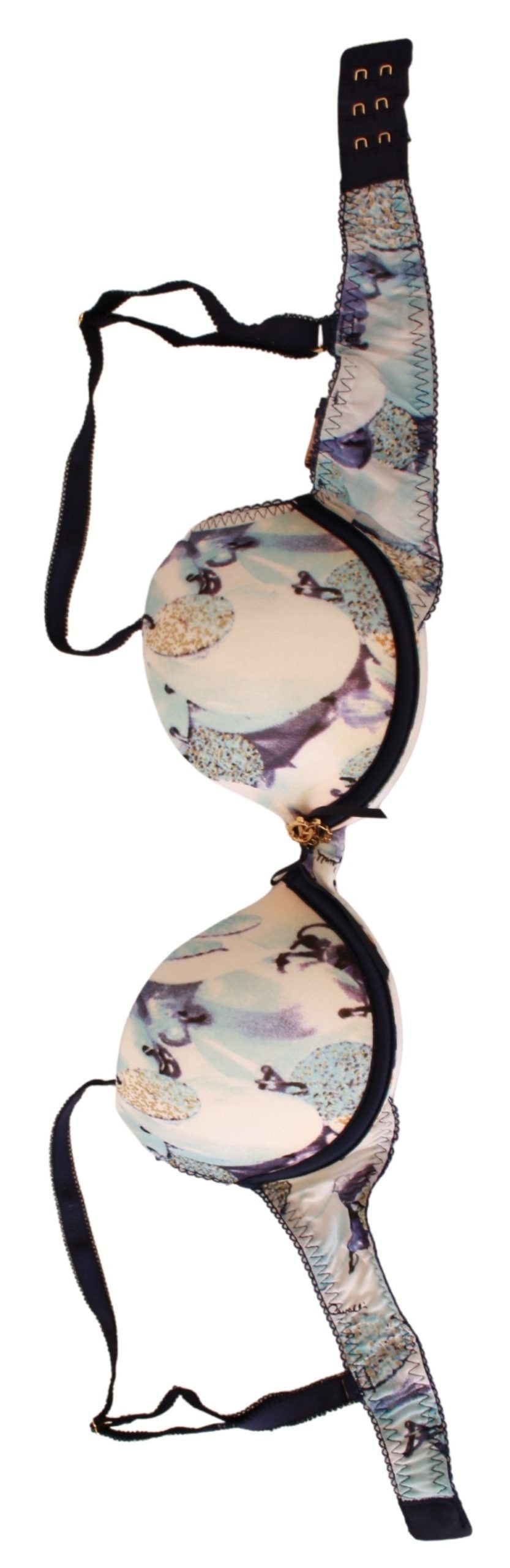 Soutien-gorge Reggiseno en nylon imprimé bleu Roberto Cavalli