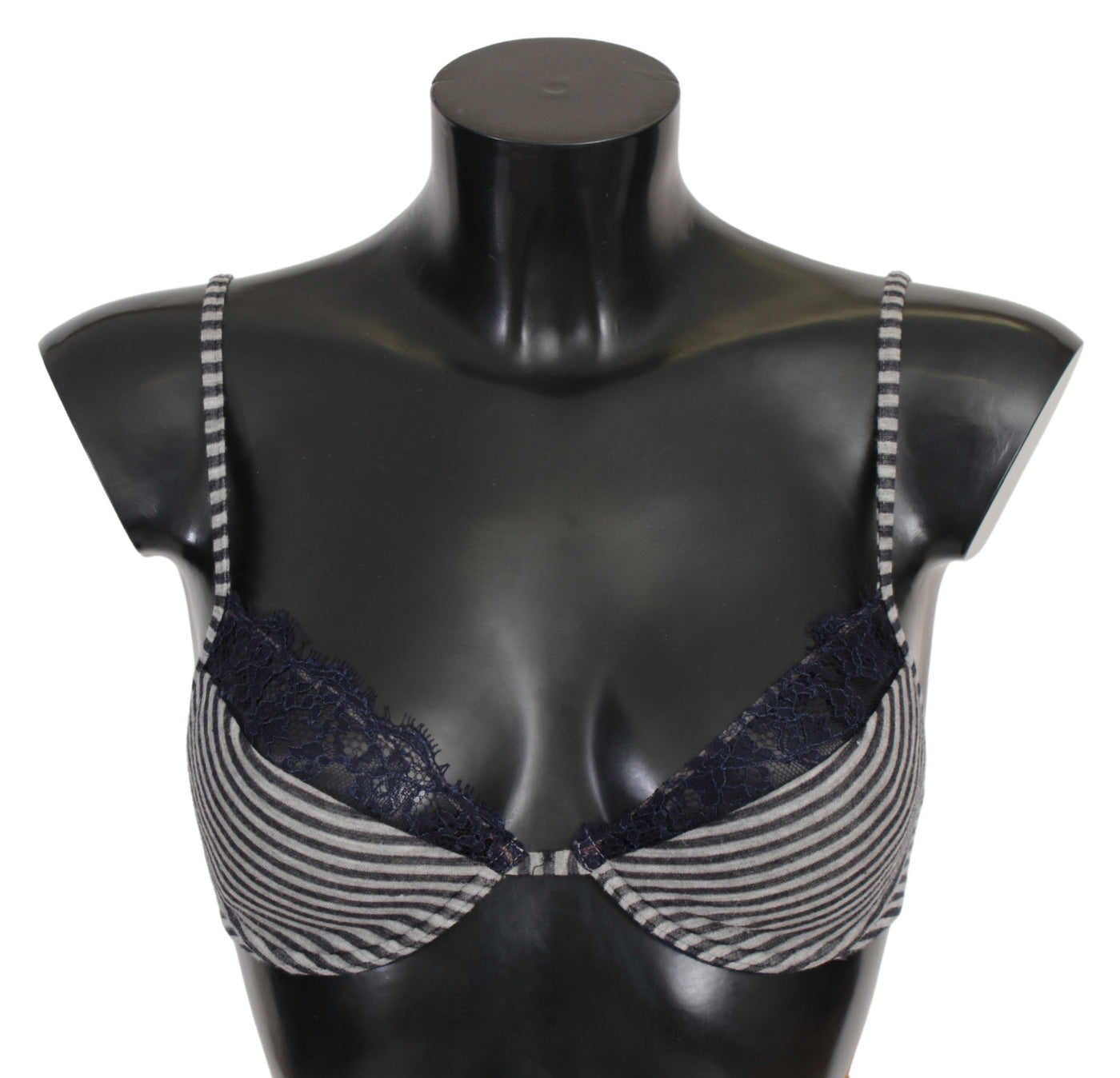 Ermanno Scervino Sous-vêtements de soutien-gorge Reggiseno en dentelle à rayures bleues