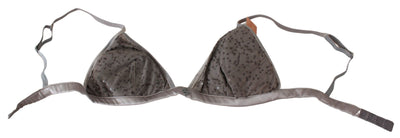 Ermanno Scervino Sous-vêtements soutien-gorge triangulaire à paillettes en nylon gris