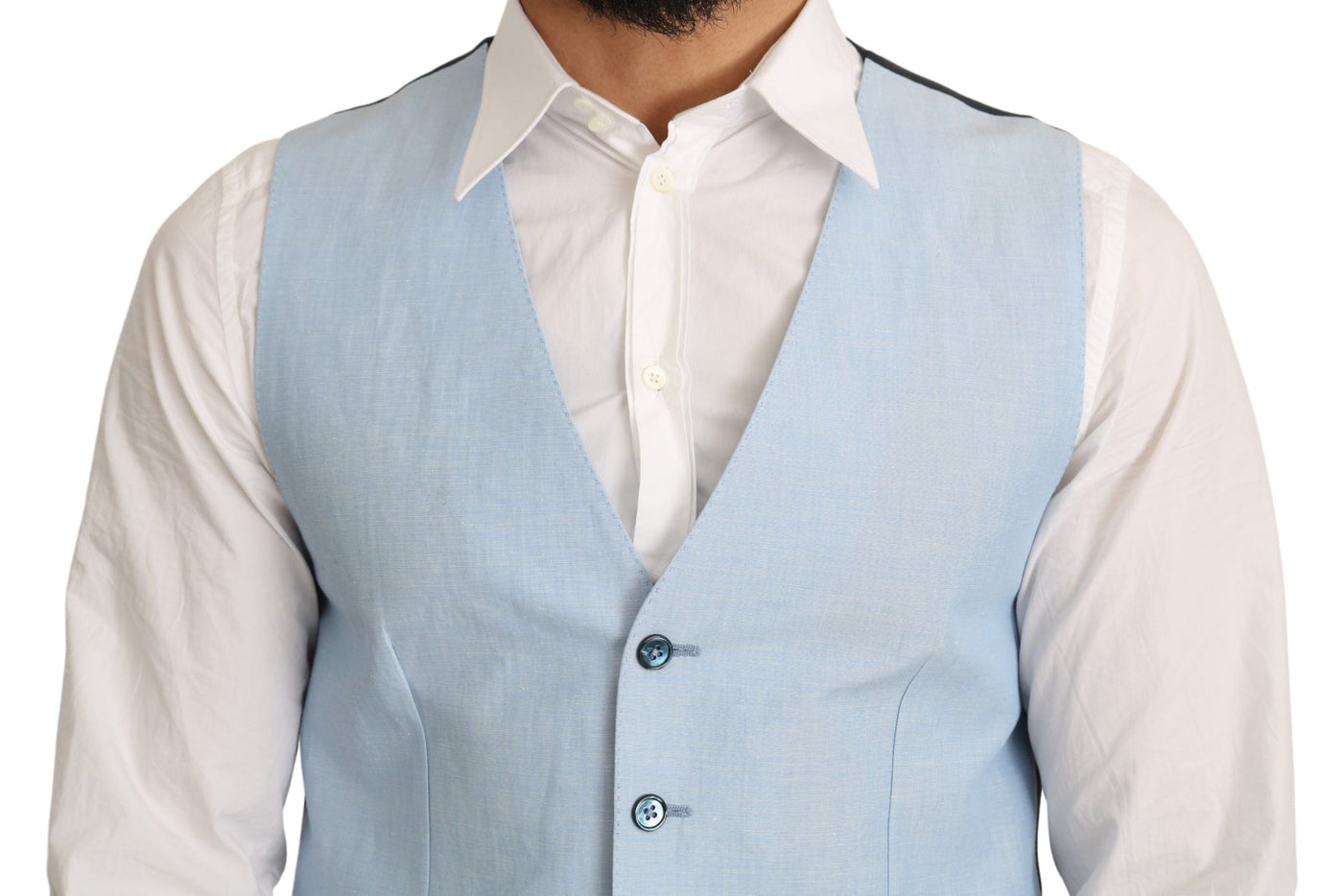Dolce &amp; Gabbana Blauwe Viscose Stretch Formele Jas Vest