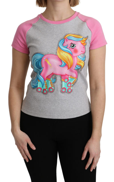 Moschino Grijs en roze katoenen T-shirt My Little Pony Top