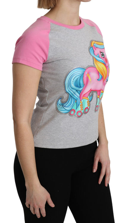 Moschino Grijs en roze katoenen T-shirt My Little Pony Top
