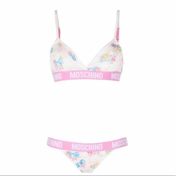 Moschino Witte My Little Pony BH Slipset Tweedelige Bikini