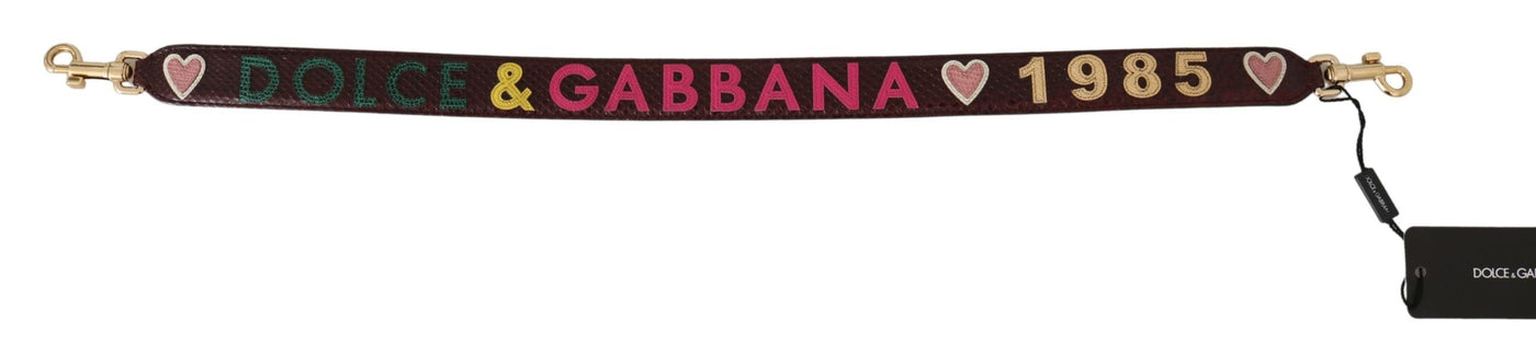 Ceinture bandoulière en cuir exotique bordeaux Dolce &amp; Gabbana