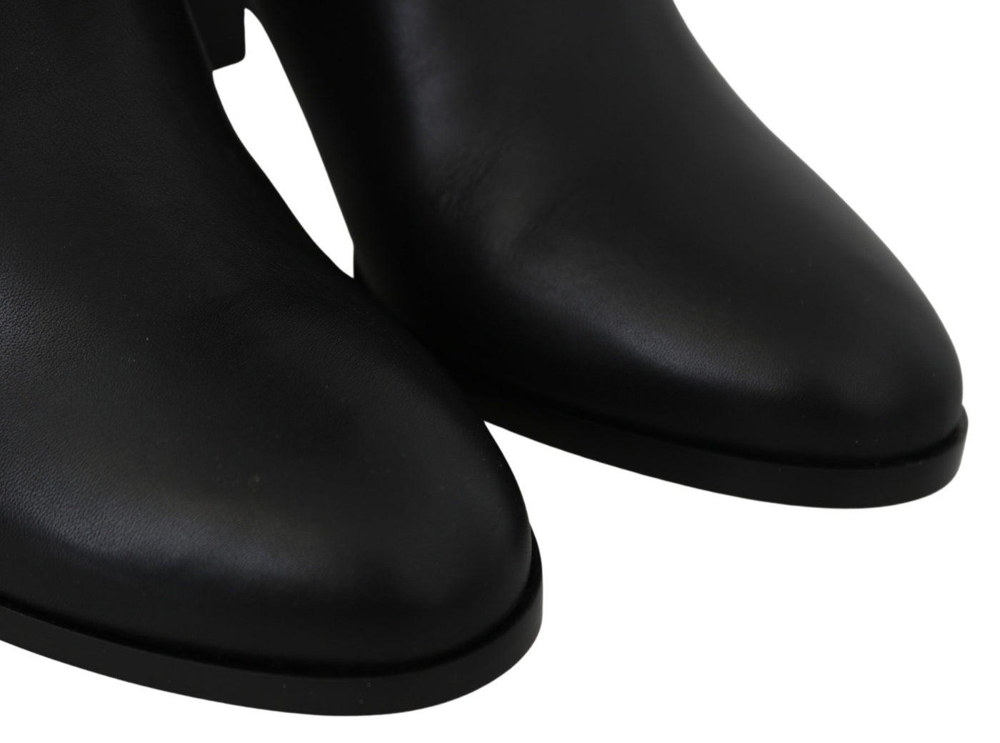 Jimmy Choo Élégantes bottes à talons en cuir de veau noir