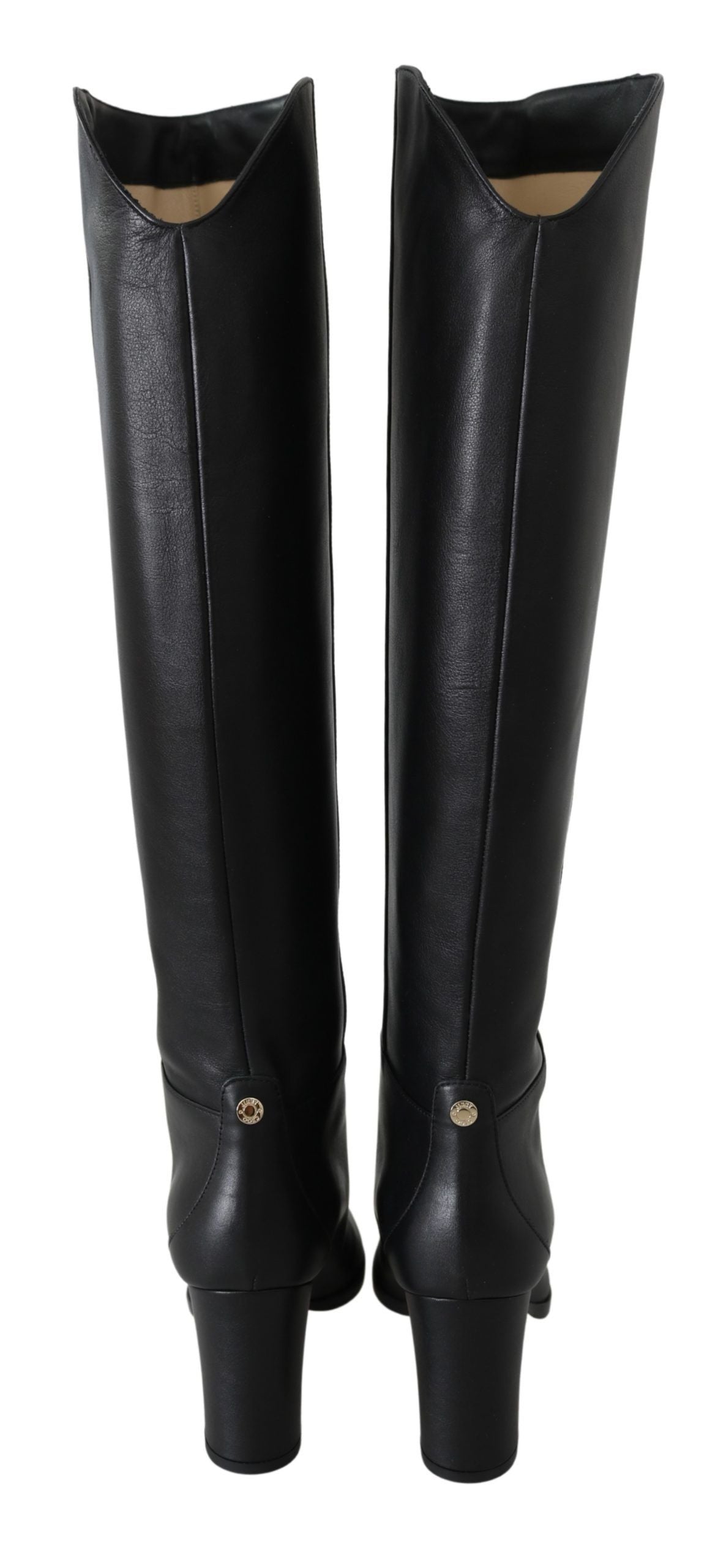 Jimmy Choo Élégantes bottes à talons en cuir de veau noir