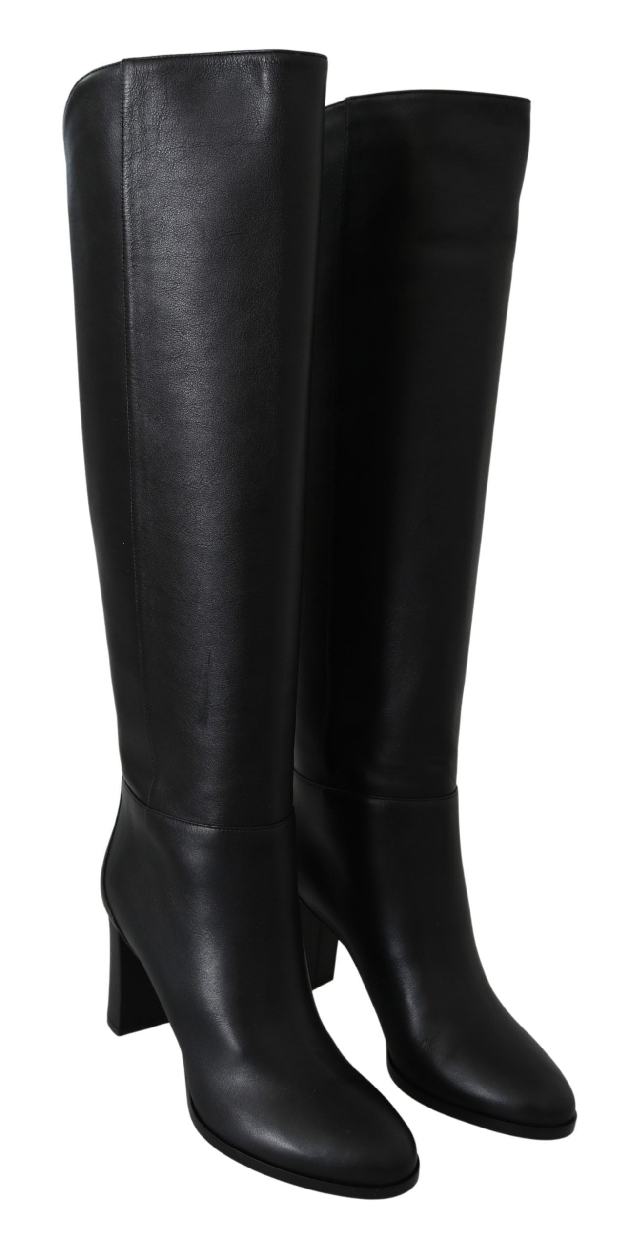 Jimmy Choo Élégantes bottes à talons en cuir de veau noir