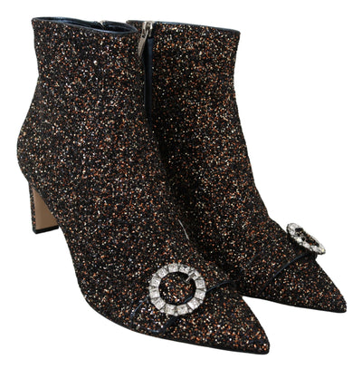 Jimmy Choo Bottes à talons pailletées Hanover en mélange d'améthyste