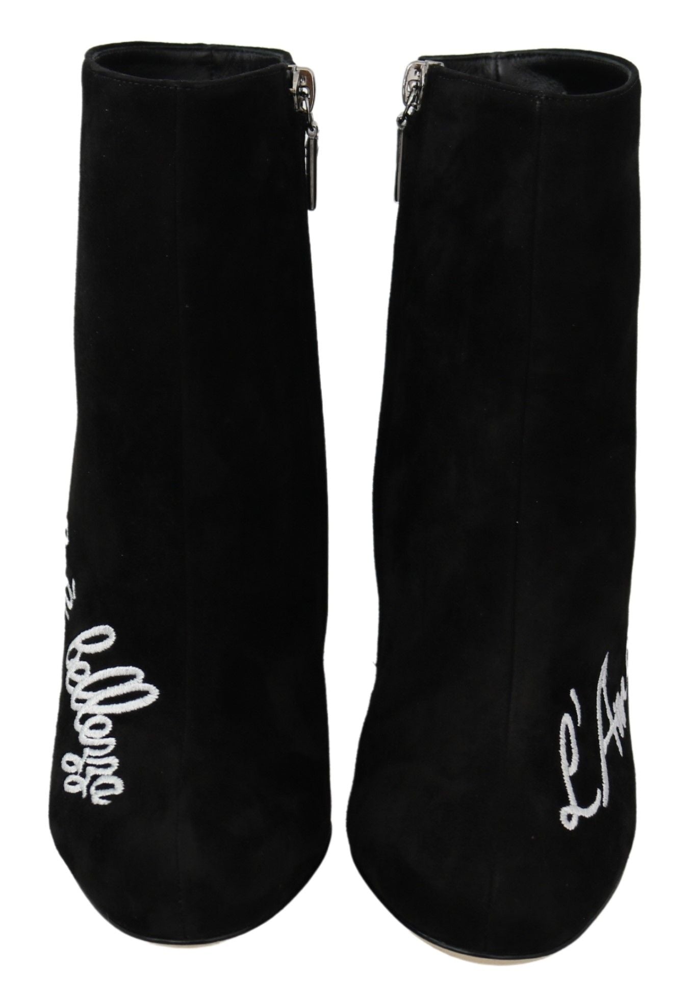 Dolce &amp; Gabbana Bottes L'Amore E'Bellezza en daim noir