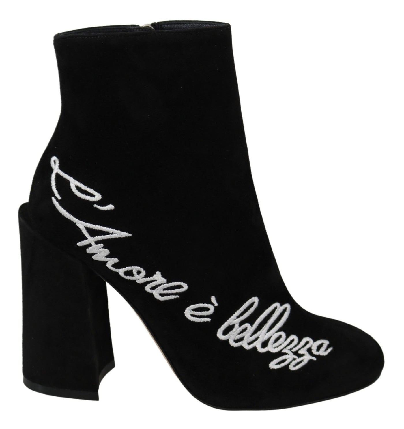 Dolce &amp; Gabbana Bottes L'Amore E'Bellezza en daim noir
