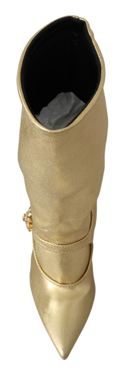 Bottines et chaussettes à strass Dolce &amp; Gabbana