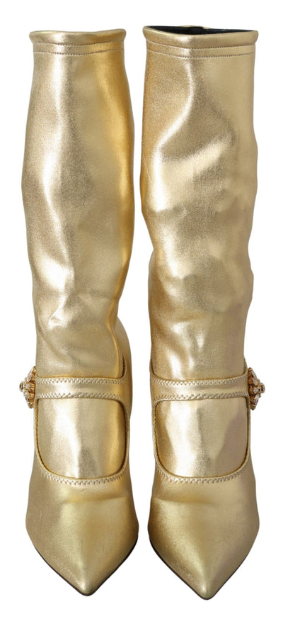 Bottines et chaussettes à strass Dolce &amp; Gabbana