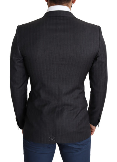 Dolce & Gabbana Black Wool Single Breasted Coat MARTINI Blazer