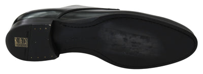 Dolce &amp; Gabbana Derby Napoli Zwarte Leren Formele Schoenen