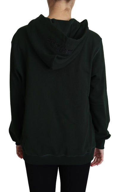 Sweat à capuche Dolce &amp; Gabbana avec broderie couronne vert foncé