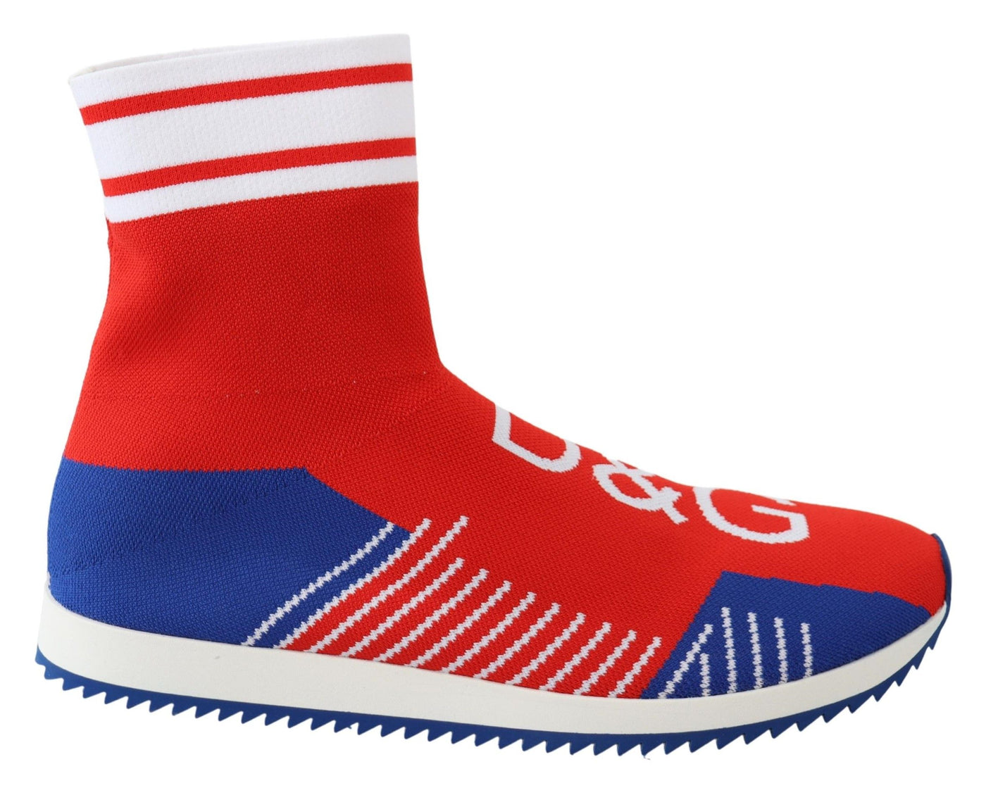 Dolce &amp; Gabbana Blauw Rood Sorrento Logo Sneakers Sokken Schoenen