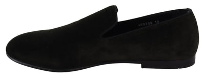 Dolce &amp; Gabbana Groene Fluwelen Slip-On Loafers voor Heren