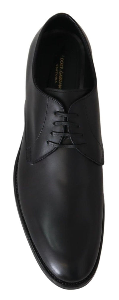 Dolce &amp; Gabbana Zwarte Leren SARTORIA Handgemaakte Schoenen
