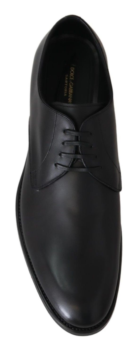 Dolce &amp; Gabbana Zwarte Leren SARTORIA Handgemaakte Schoenen