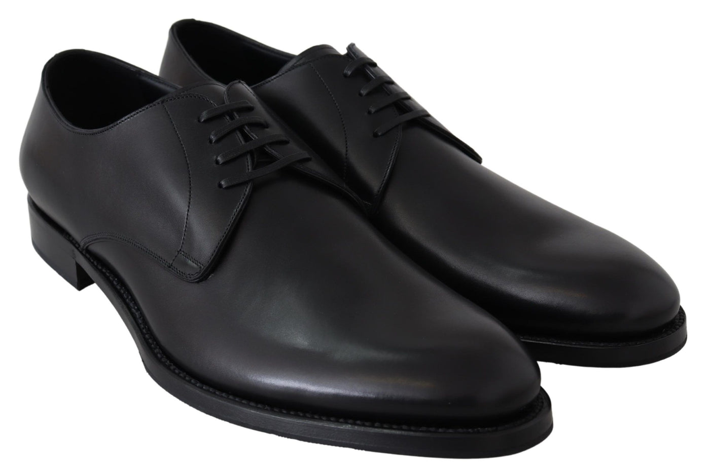 Dolce &amp; Gabbana Zwarte Leren SARTORIA Handgemaakte Schoenen
