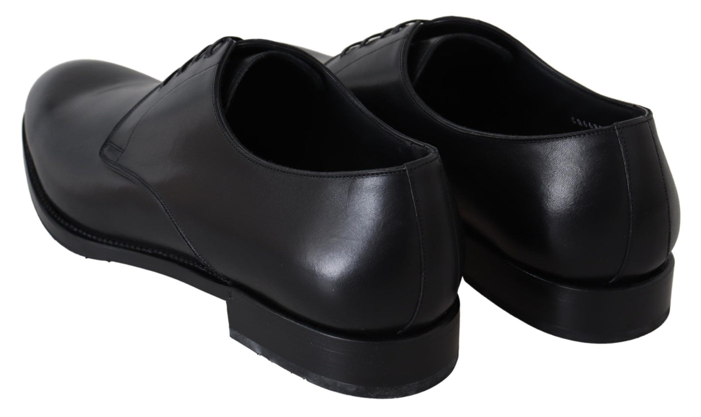 Dolce &amp; Gabbana Zwarte Leren SARTORIA Handgemaakte Schoenen