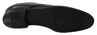 Dolce &amp; Gabbana Zwarte Leren SARTORIA Handgemaakte Schoenen