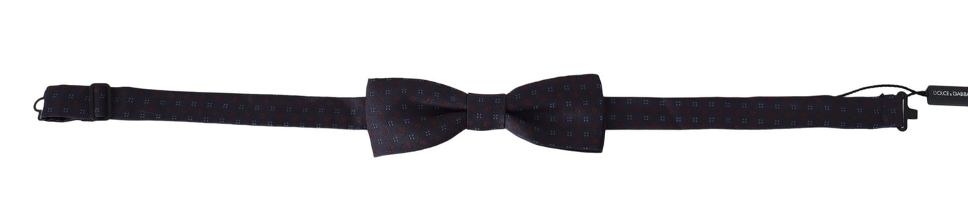 Dolce &amp; Gabbana Grijze Zijden Vlinderdas met Verstelbare Hals en Papillonmotief