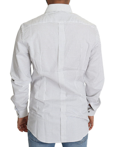 Dolce &amp; Gabbana Zwart Wit Polka Dots Overhemd