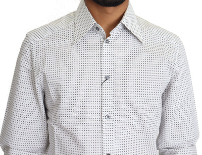 Dolce &amp; Gabbana Zwart Wit Polka Dots Overhemd