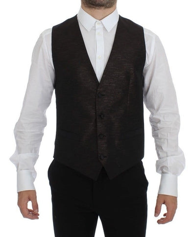 Dolce &amp; Gabbana Zwarte Wollen Logo Jurk Gilet Vest