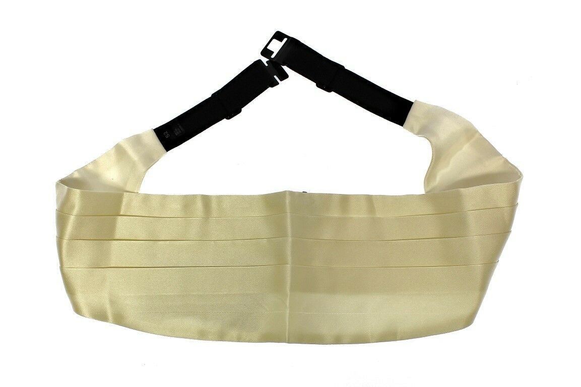 Ceinture cummerbund en soie blanche Dolce &amp; Gabbana