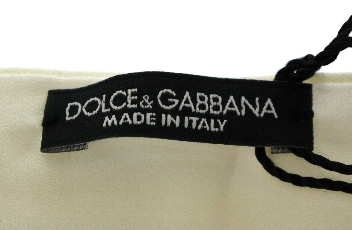 Ceinture cummerbund en soie blanche Dolce &amp; Gabbana