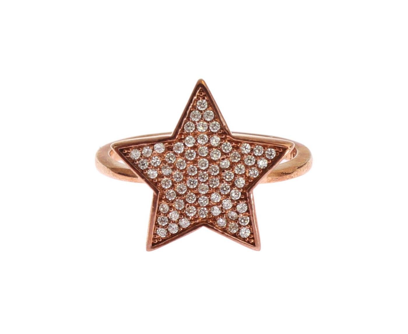 Nialaya Dames Ring met Heldere CZ Ster van 925 Zilver